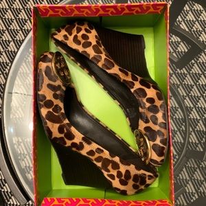 Tory Burch leopard print wedge